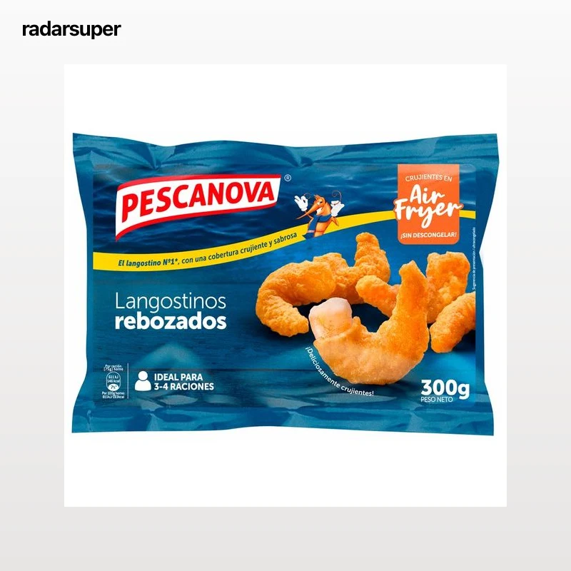 PESCANOVA Cola de langostino pelado rebozado, precocinado y ultracongelado 300 g.