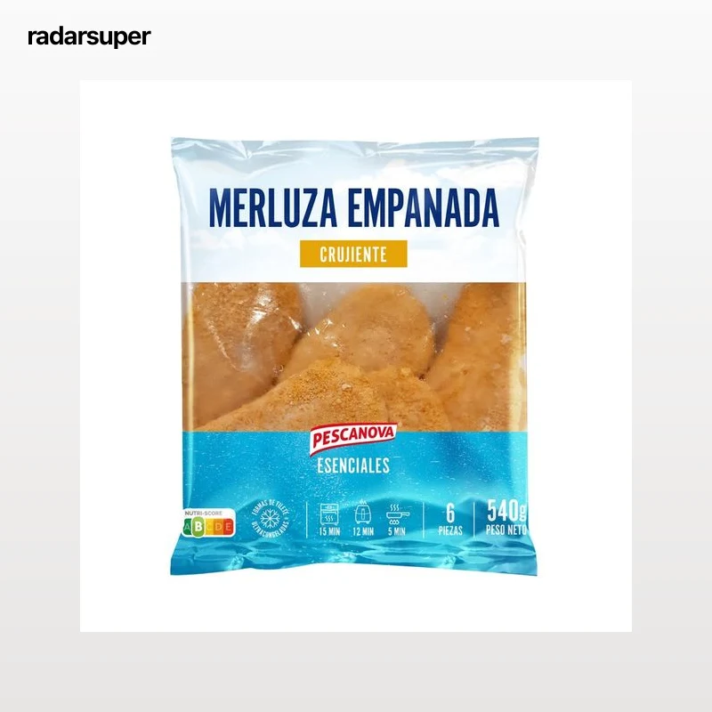 PESCANOVA Esenciales Filetes de merluza con empanado crujiente 540 g.