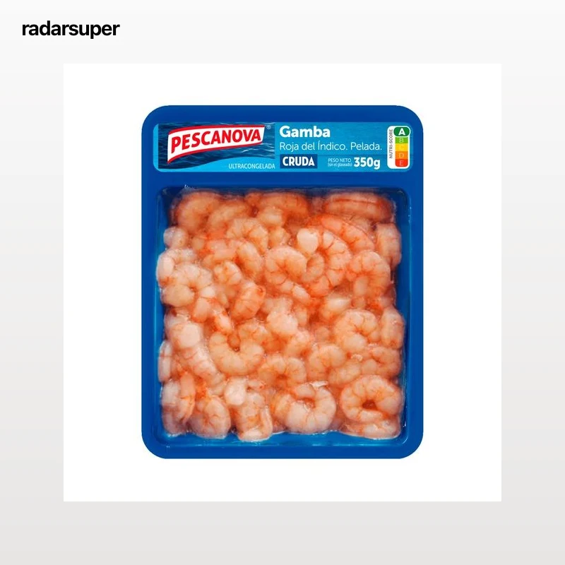 PESCANOVA Gamba roja del Índico, pelada y cruda 350 g.