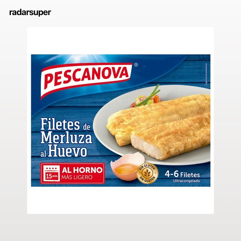 PESCANOVA Merluza en filetes al huevo, sin gluten 4 - 6 uds.
