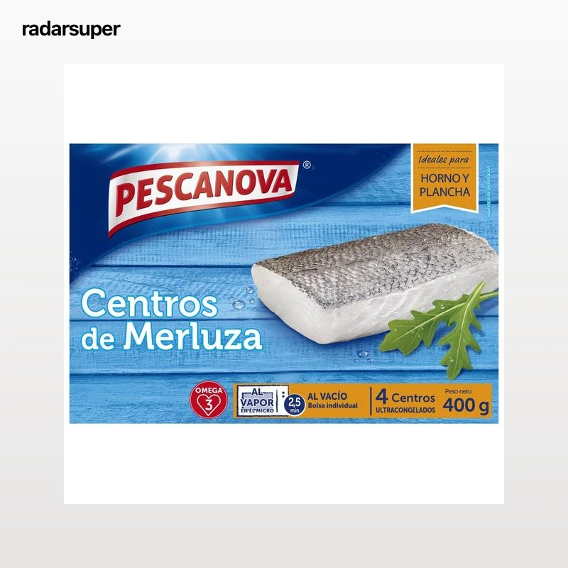 PESCANOVA Merluza ultrancongelada, centros PESCANOVA 400 g.