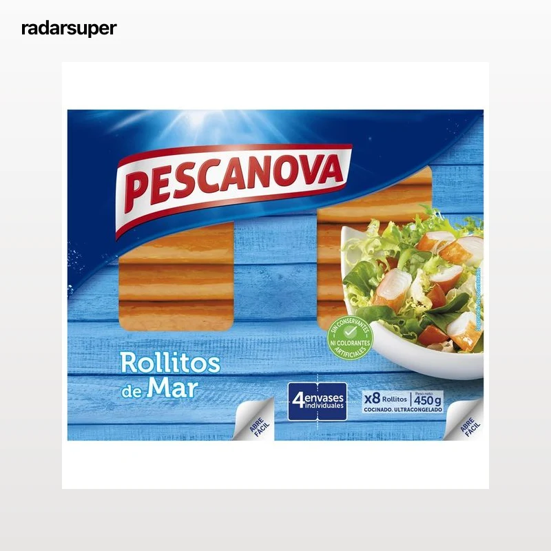 PESCANOVA Rollitos de mar sin conservantes, ni colorantes PESCANOVA 450 g.