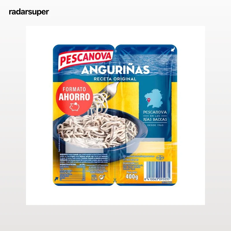PESCANOVA Sucedáneo de angulas "Anguriñas" 400 g.