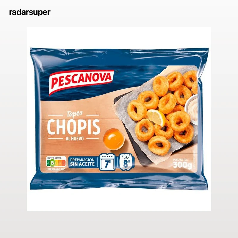 PESCANOVA Tapeo Chopis rebozados al huevo, ultracongelados 300 g.