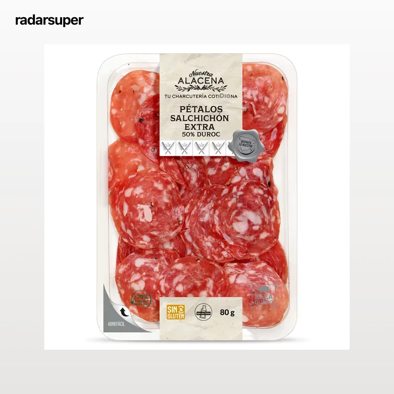 Pétalos de salchichón extra 50% duroc Dia Nuestra Alacena 80 g