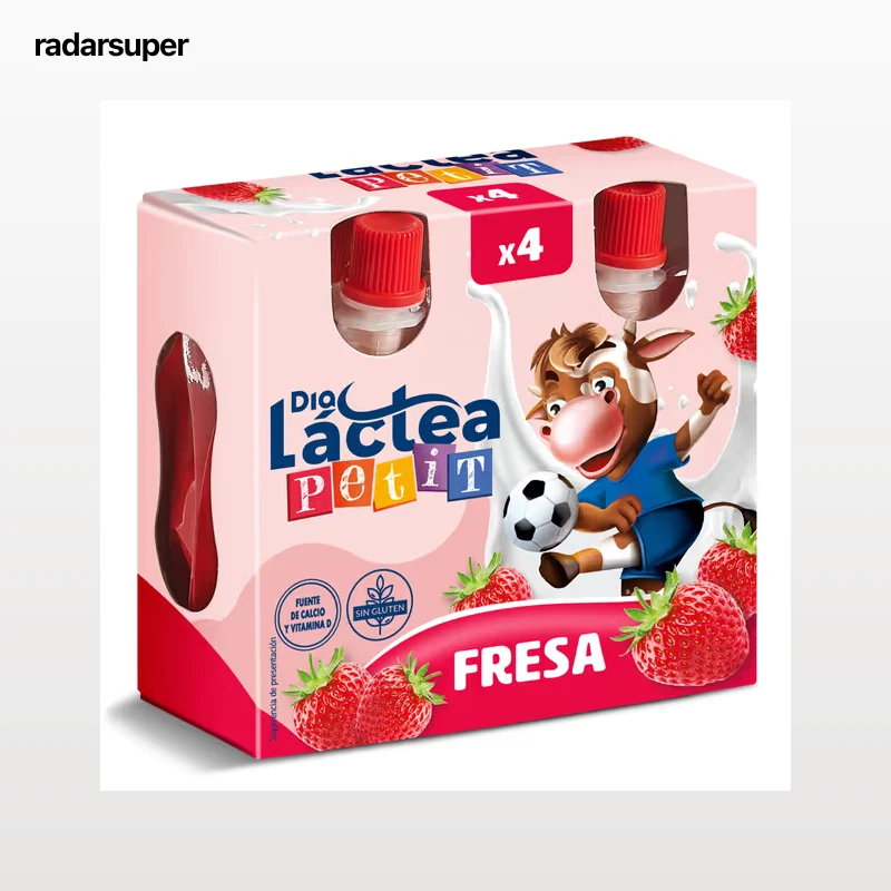 Petit de fresa líquido Dia Láctea 4 x 80 g