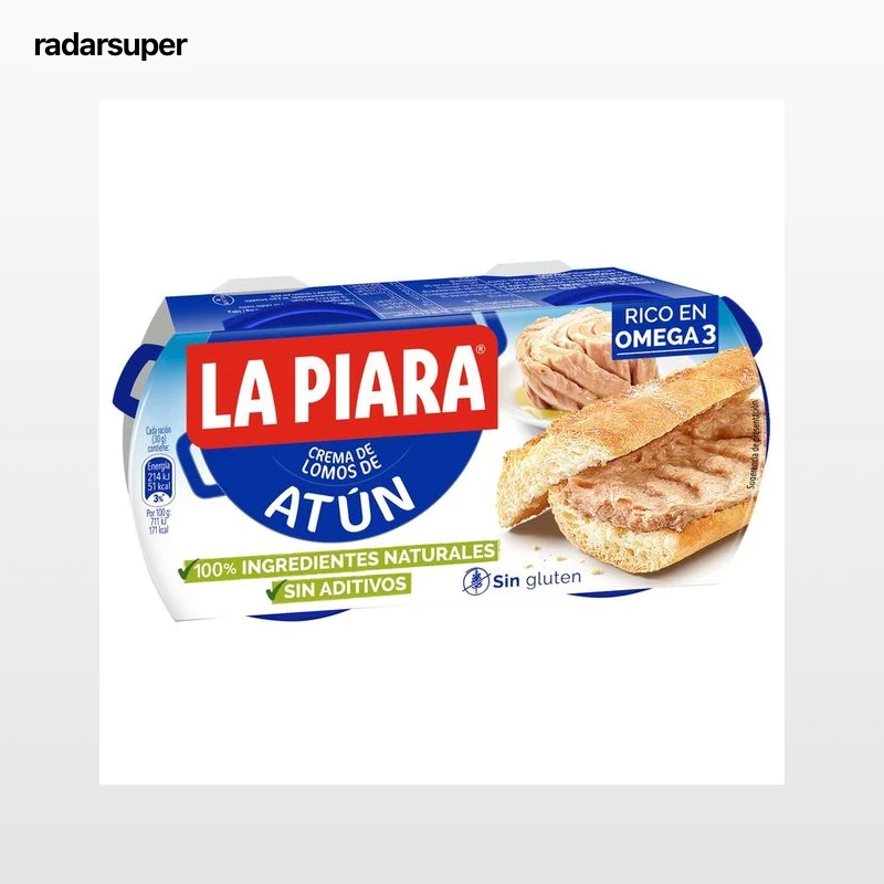 LA PIARA Paté de atún en aceite Sólo Natural 2 uds x 75 g.