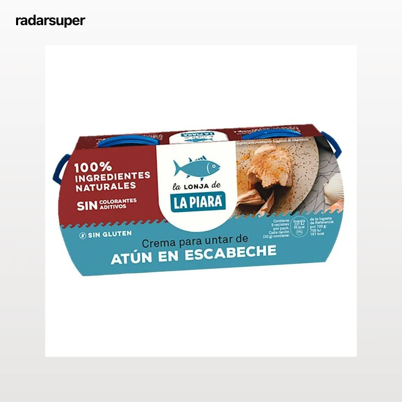LA PIARA Paté de atún en escabeche Sólo Natural 2 ud 75 g.