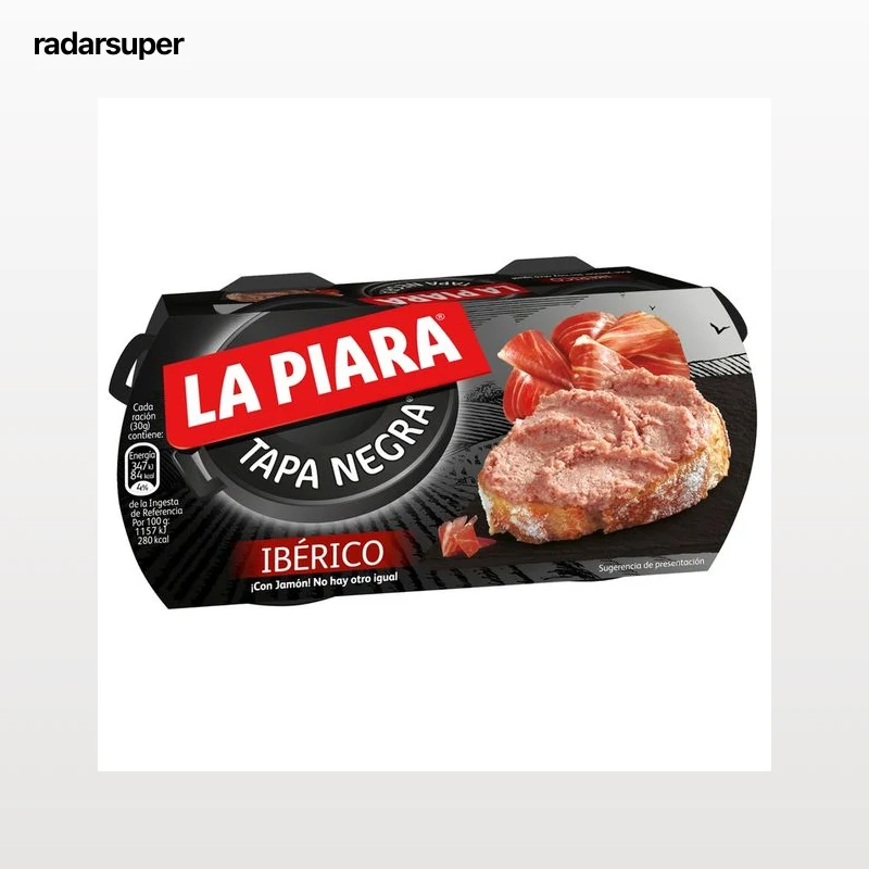 LA PIARA Paté de hígado de cerdo ibérico Tapa Negra 2 ud x 73 g.