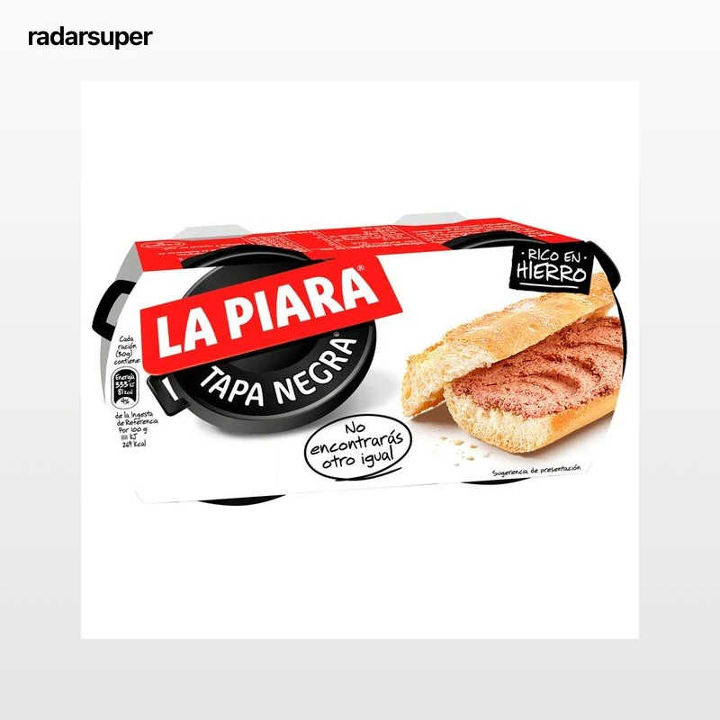 LA PIARA Paté de hígado de cerdo Tapa Negra 2 ud x 115 g.