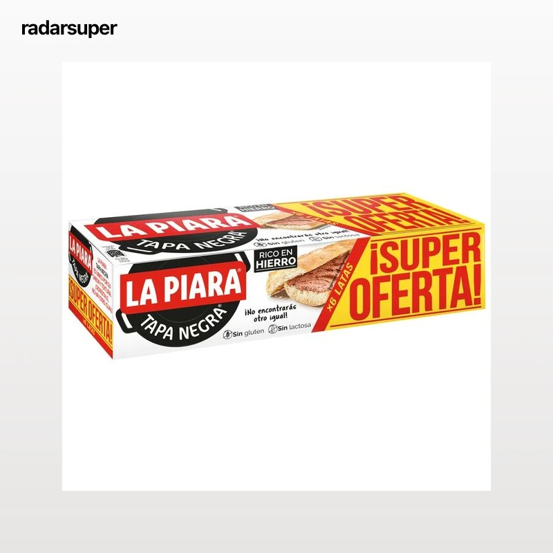 LA PIARA Paté Tapa Negra 6 x 75 g