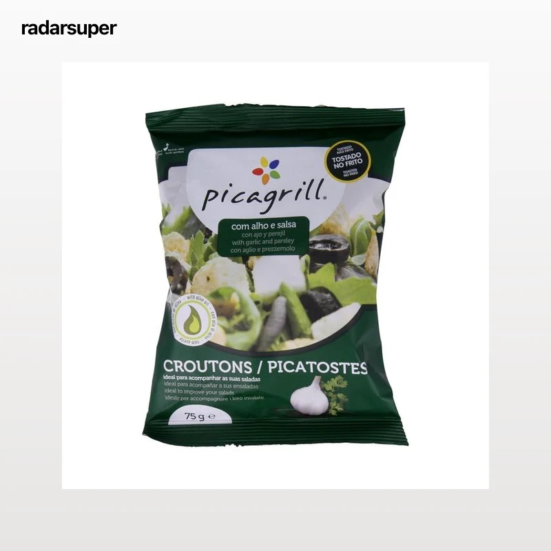 PICAGRILL Picatostes con ajo y perejil 75 g.