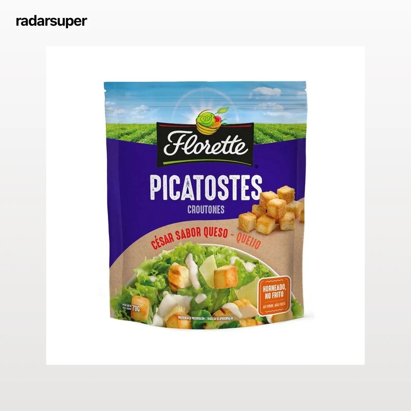 Picatostes César de pan de trigo para ensaladas FLORETTE 70 g.