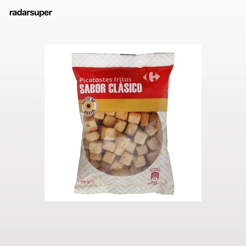 Picatostes fritos sabor clásico Carrefour 75 g.