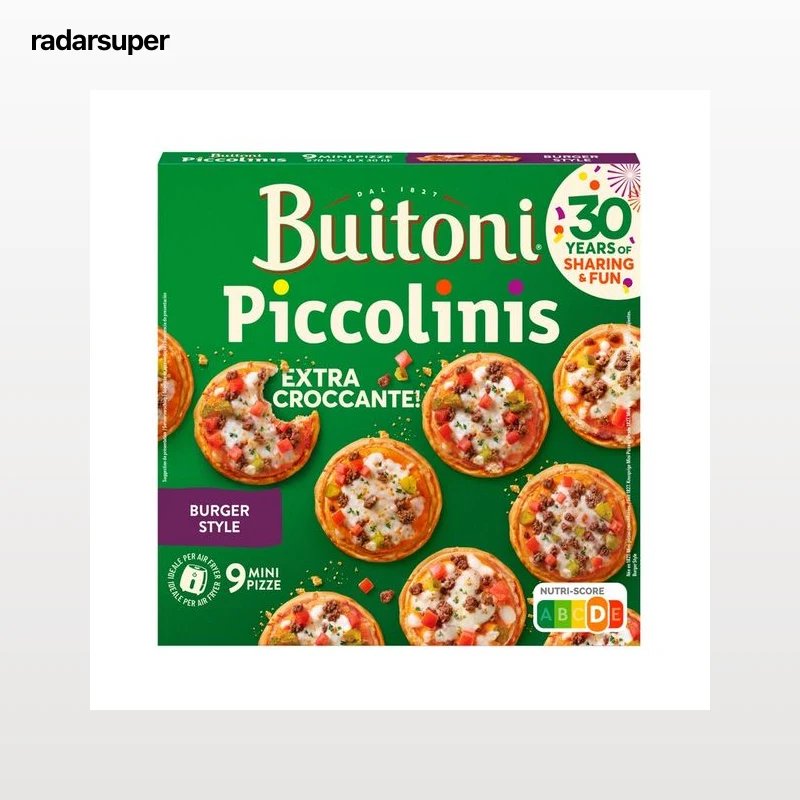 PICCOLINIS de Buitoni Minipizzas estilo burger, extra crujientes 9 x 30 g.