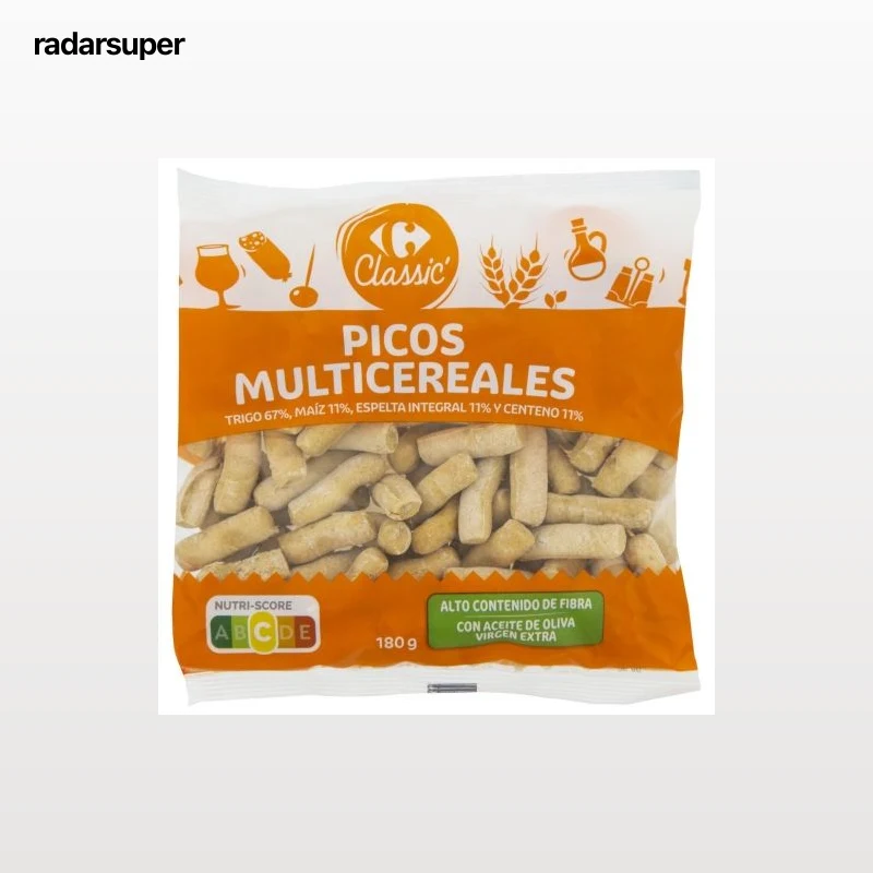 Picos multicereales Classic Carrefour 180 g.