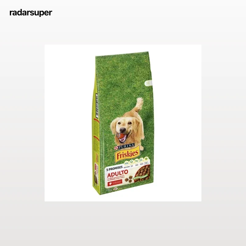 Pienso de buey, cereales y verduras para perro adulto  Purina Friskies 15 kg.