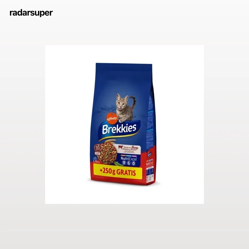 Pienso de buey y verduras para gato adulto Brekkies Excel 1,5 kg.