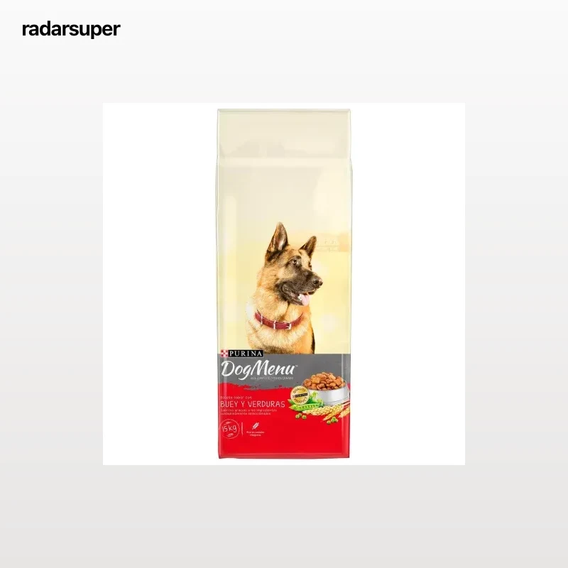 Pienso de buey y verduras para perro adulto Purina Dog Menú 15 Kg.