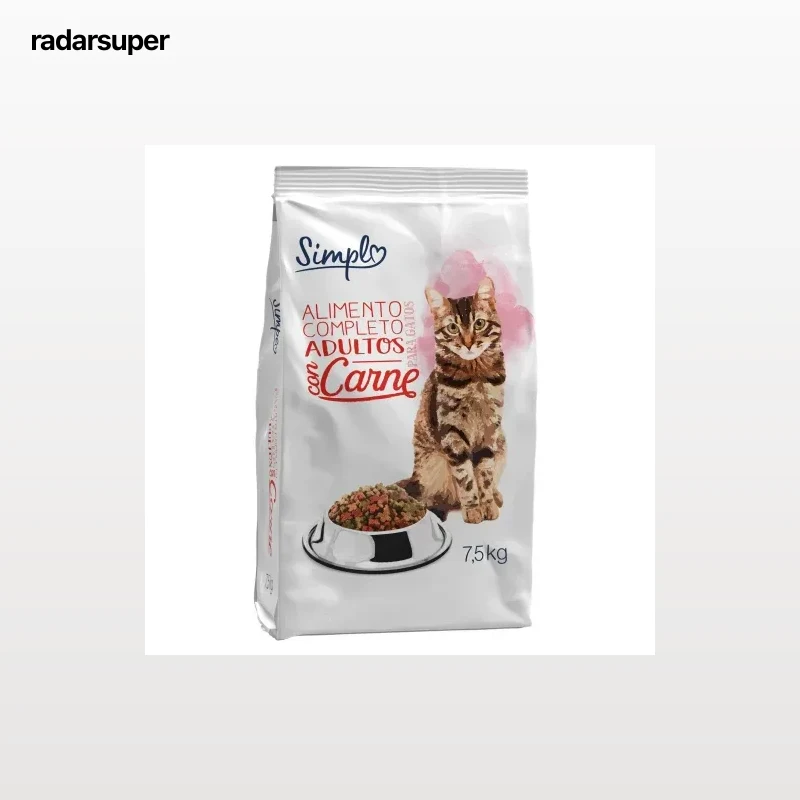 Pienso de carne para gatos adultos Simpl 7,5 kg.