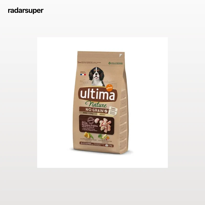 Pienso de pavo fresco, verduras y frutas para perro adulto mini Ultima  1,1 Kg.