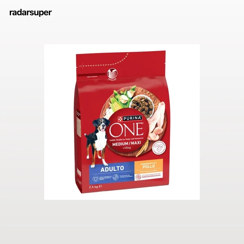 Pienso de pollo con arroz microbioma intestinal equilibrado para perro adulto Purina One Medium/Maxi 2,5 kg