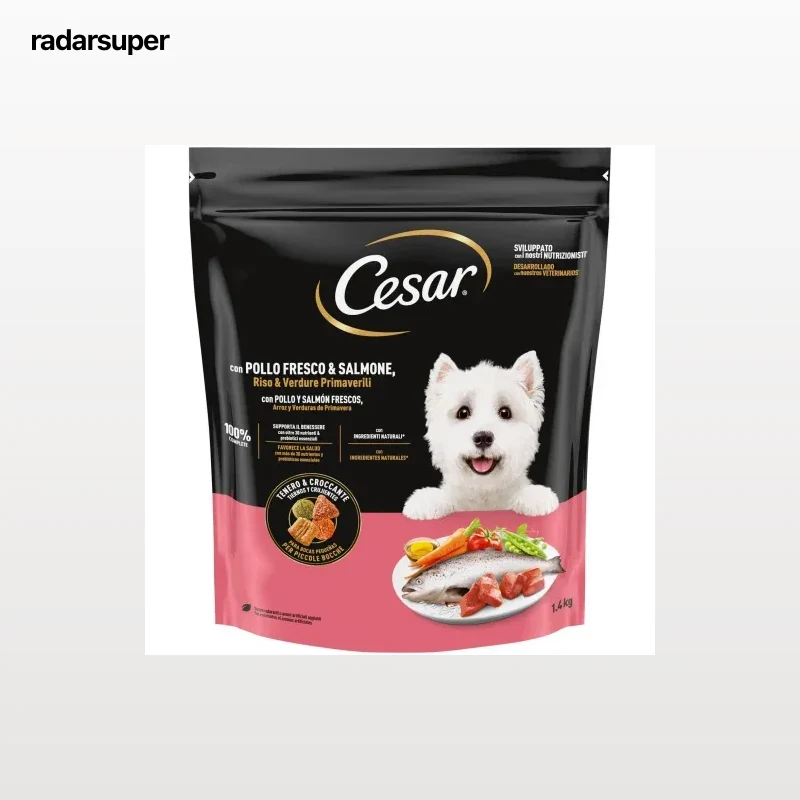 Pienso de pollo con salmón y verduras para perro mini Cesar 1,4 kg
