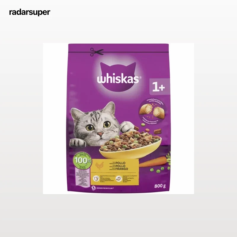 Pienso de pollo para gatos Whiskas 800 g.