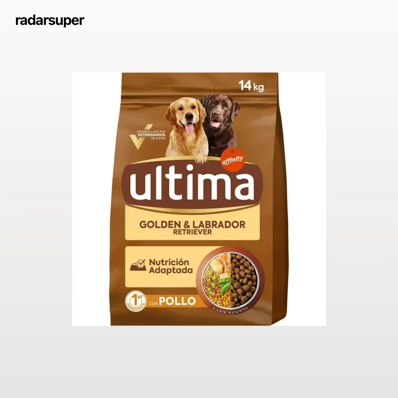 Pienso de pollo para perro golden & labrador Ultima Retriever 14 kg.