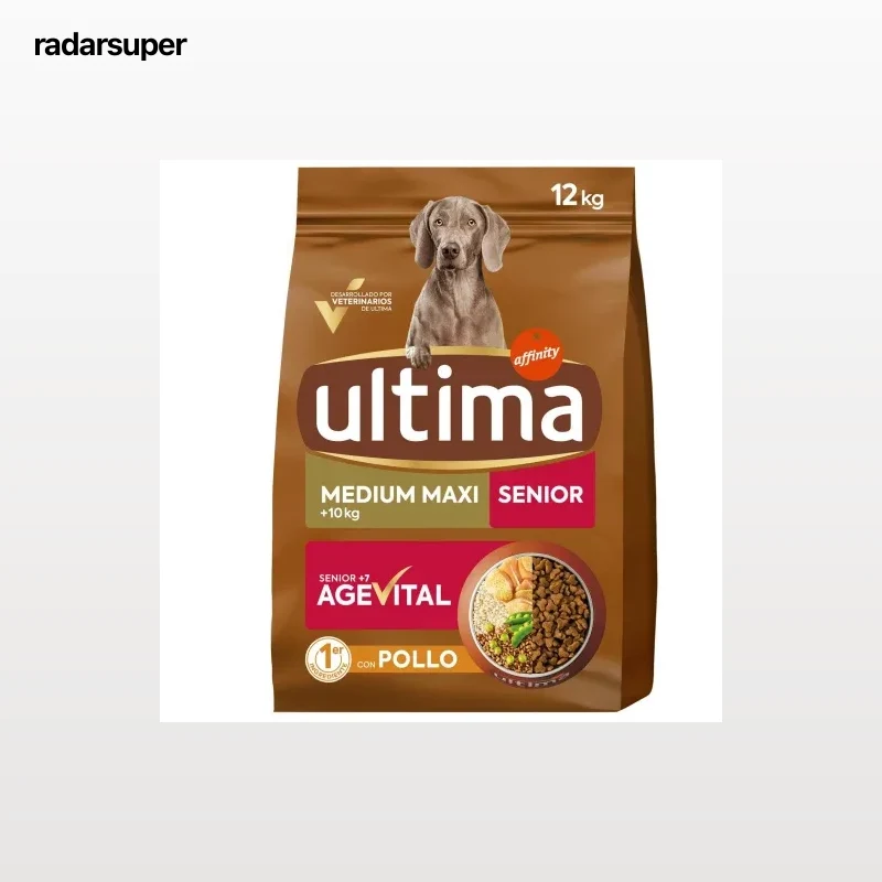Pienso de pollo para perro medium maxi senior Ultima 12 kg.