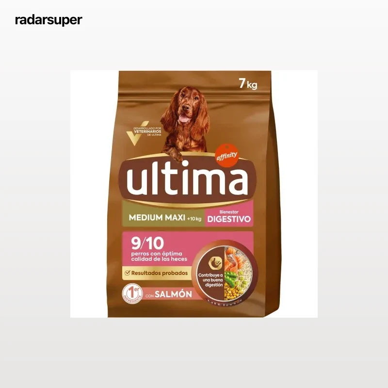 Pienso digestivo de salmón para perro medium maxi adulto Ultima 7 kg.