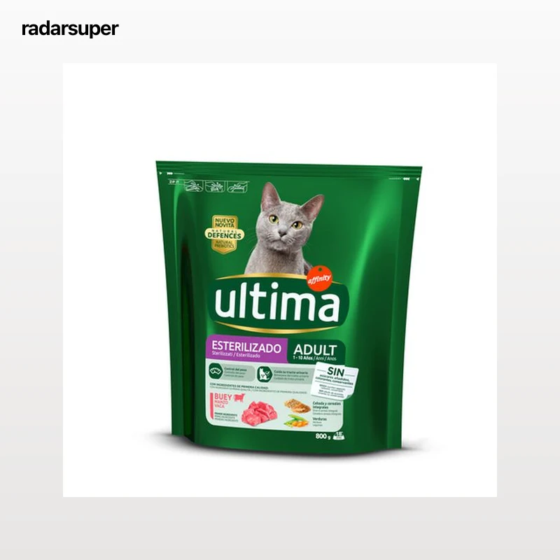Pienso gato esterilizado Ultima buey 800g
