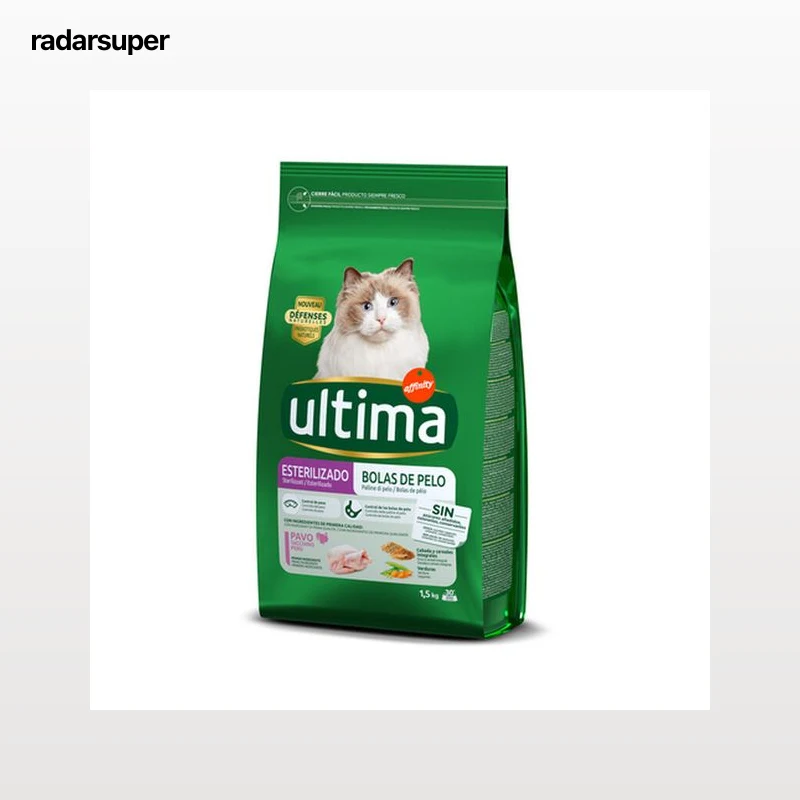 Pienso gato Ultima esterilizado bolas pelo 1,5kg