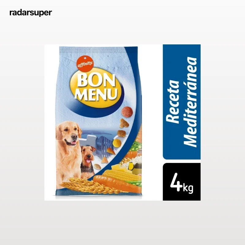 Pienso para perro adulto bon menú Receta Mediterránea 4 Kg.