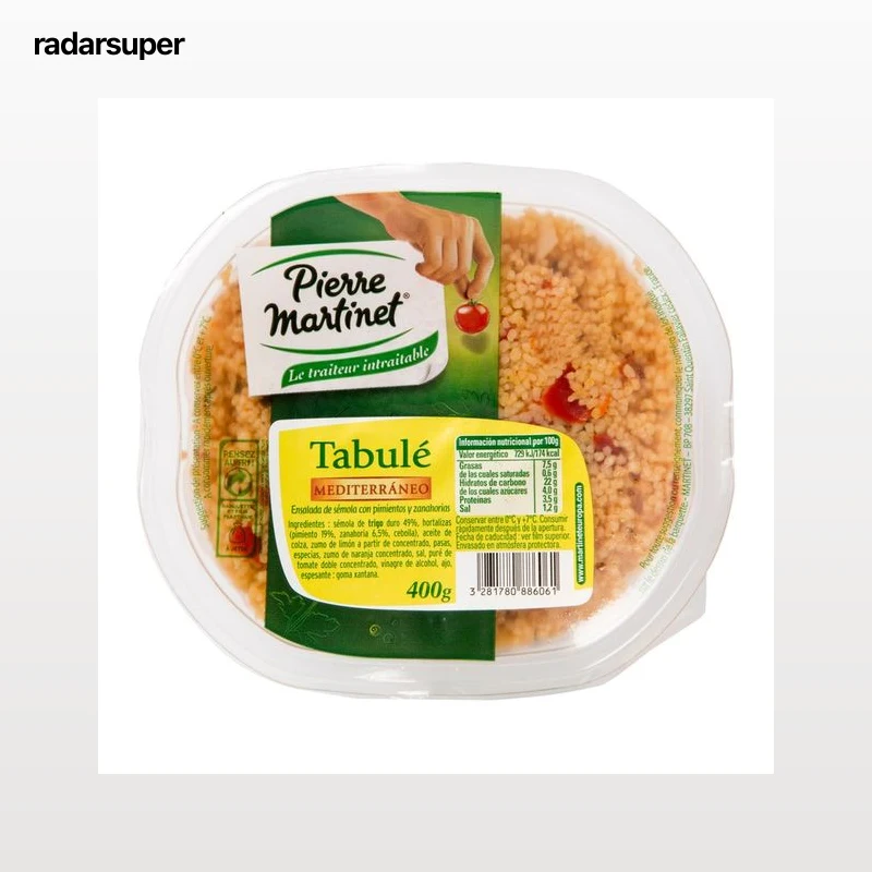 PIERRE MARTINET Tabulé mediterraneo (ensalada de sémola con pimientos y zanahorias) PIERRE MARTINET 400 g.