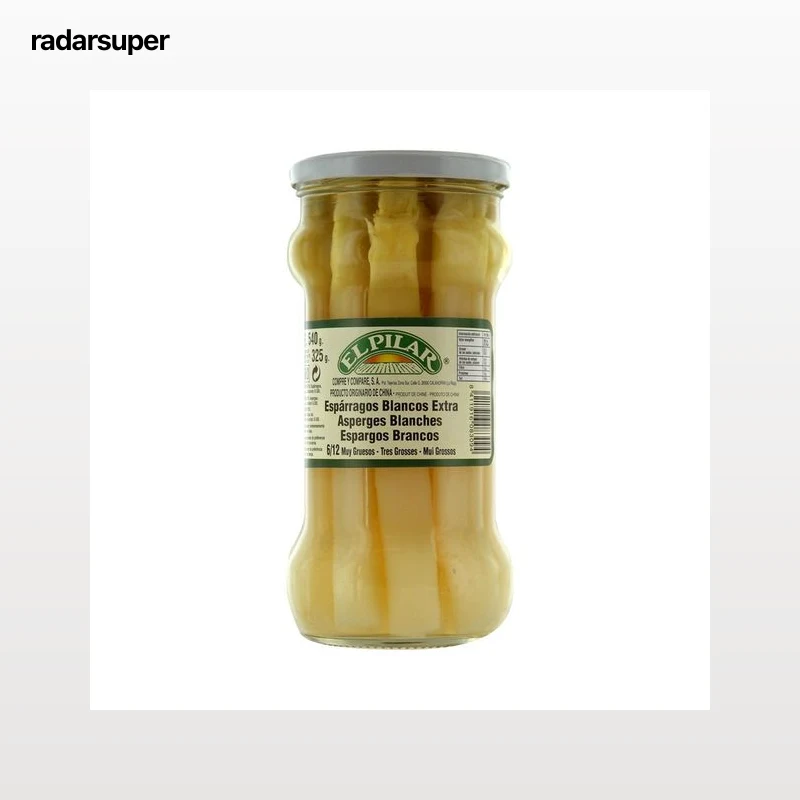EL PILAR Espárragos blancos 6/12 piezas frasco de 325 g.