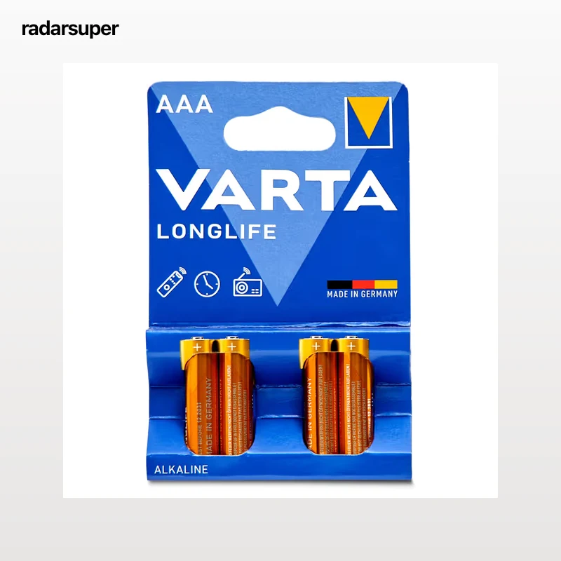 Pilas alcalinas AAA Varta 4 unidades