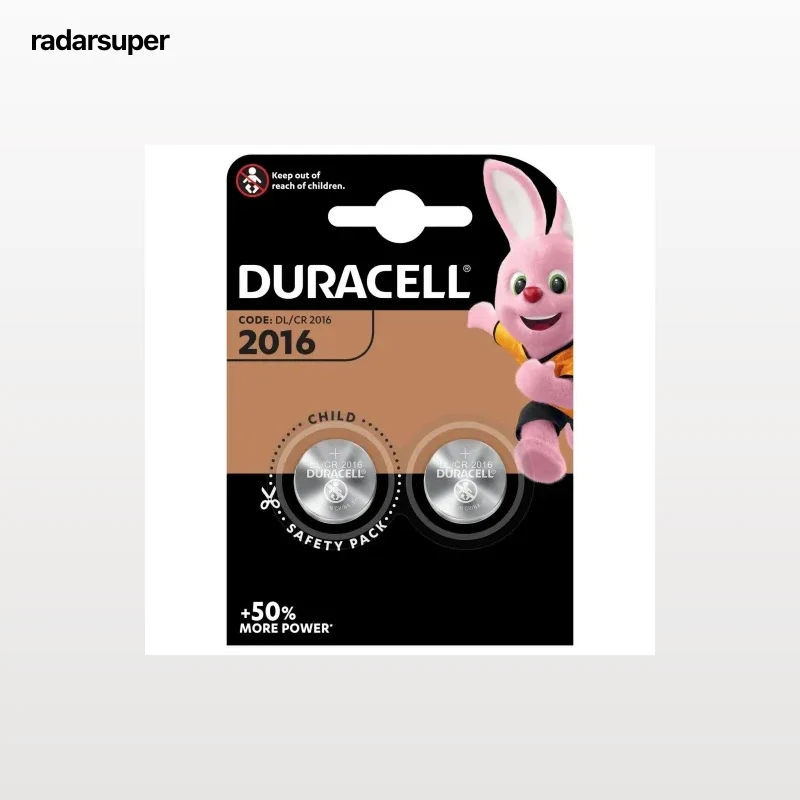 Pilas de Litio de botón 2016 Duracell Especiales, paquete de 2