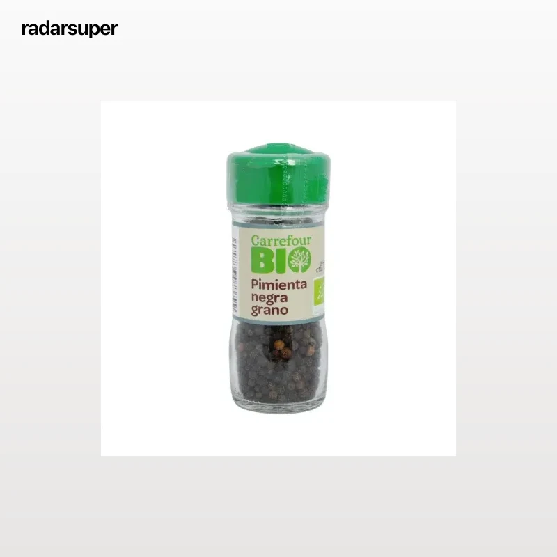 Pimienta negra en grano ecológica Carrefour Bio 40 g.