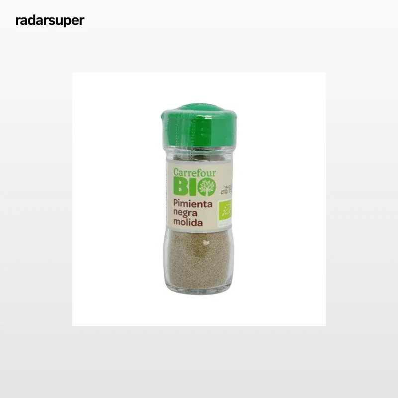 Pimienta negra molida ecológica Carrefour Bio 38 g.
