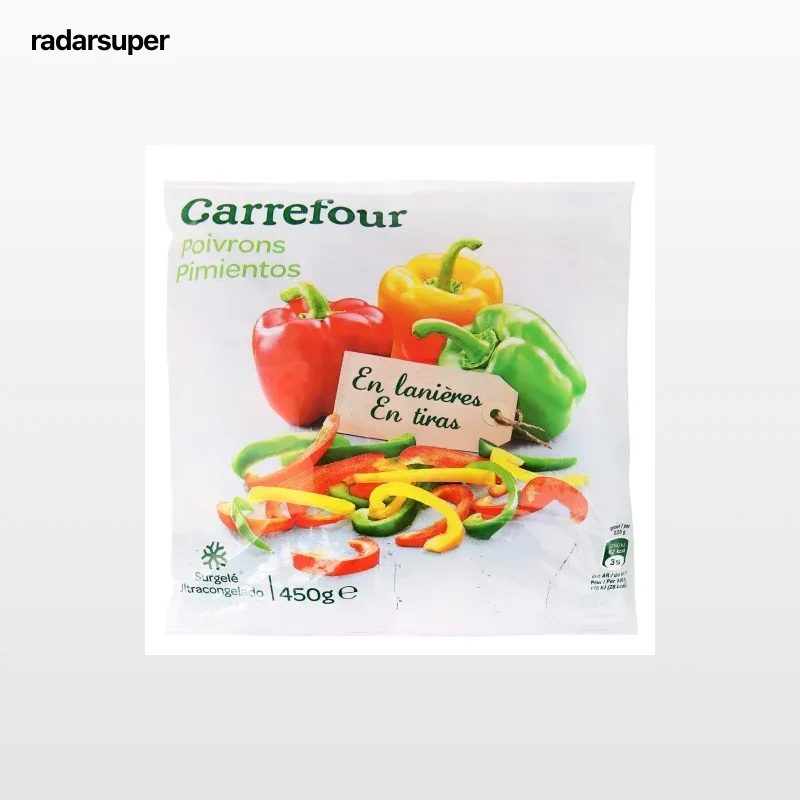Pimiento en tiras Carrefour 450 g.