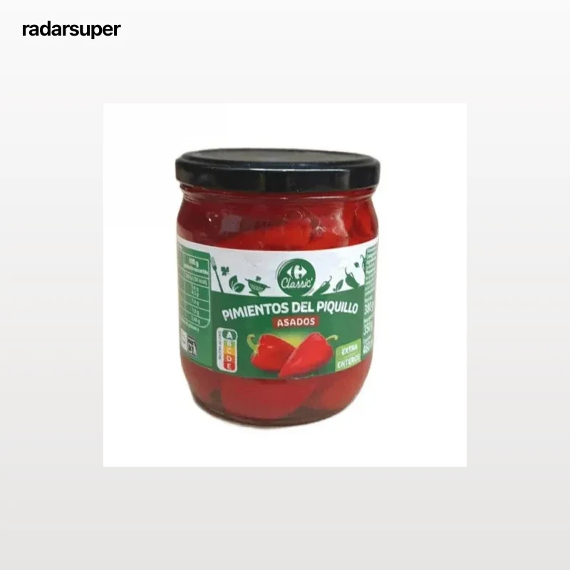 Pimientos de piquillo asados Classic Carrefour 350 g.