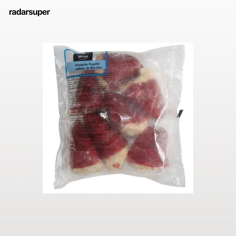 Pimientos del piquillo relleno de bacalao congelados Carrefour 400 g
