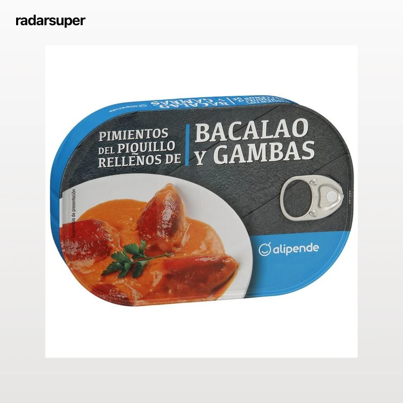 Pimientos del piquillo bacalao y gambas Alipende 260g