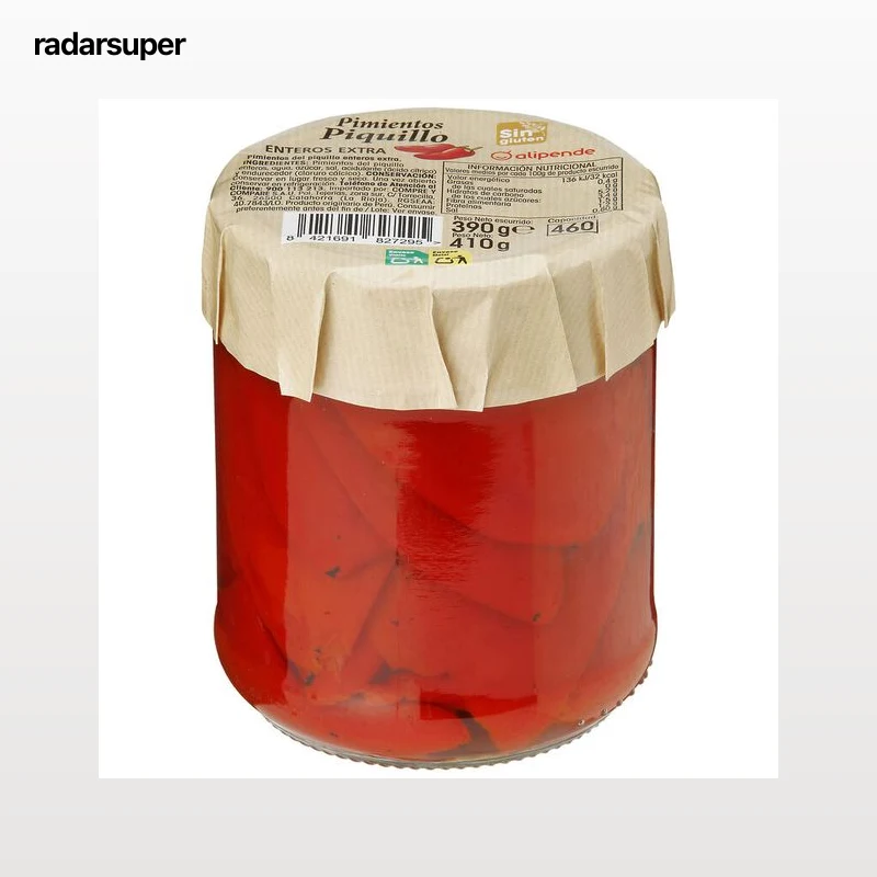 Pimientos de piquillo enteros sin gluten Alipende 390g