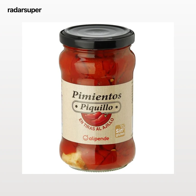 Pimientos de piquillo en tiras sin gluten Alipende 225g