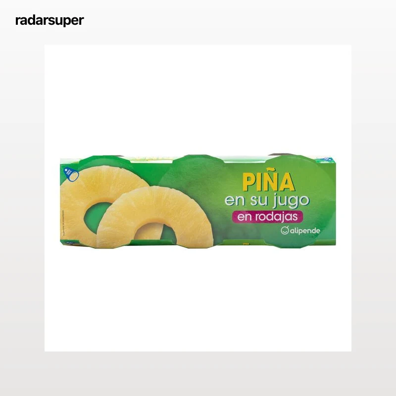 Piña en su jugo Alipende pack 3 en rodajas