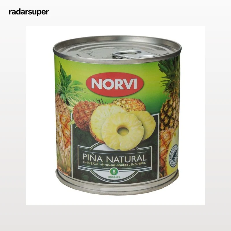 Piña en su jugo sin azucar añadido Norvi 270g