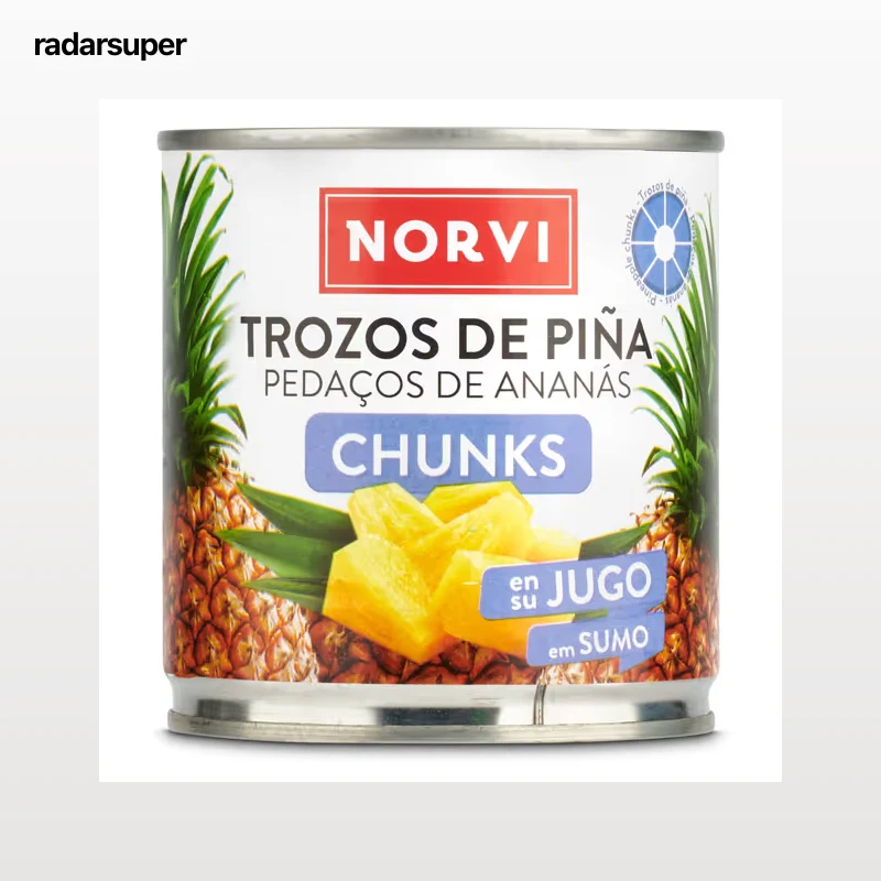 Piña en su jugo en trozos Norvi 270 g