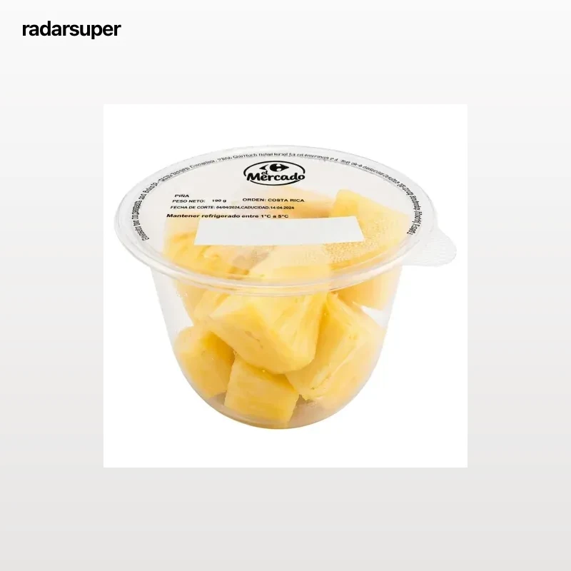 Piña troceada El Mercado vaso de 150 g
